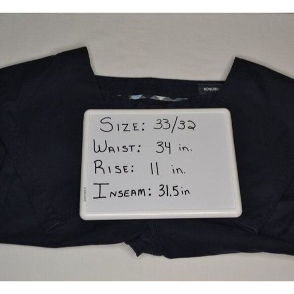 Bonobos Men's 33x32 Dark Navy Blue Chino Pants - Picture 12 of 12